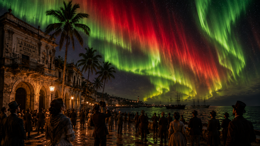 After Eden: Artistic Perception of auroras over Mexico (Ai Generated)